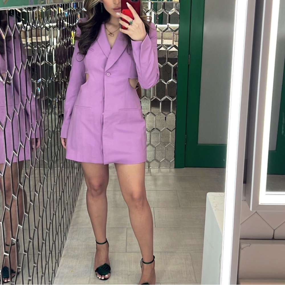 Zara Lilac Long Sleeve Dress